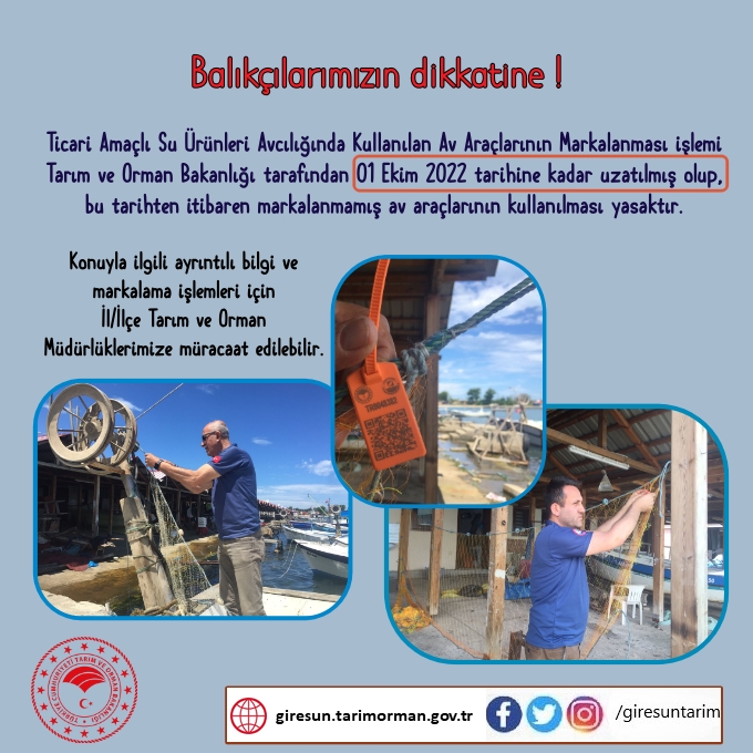 Balıkçılarımızın dikkatine!