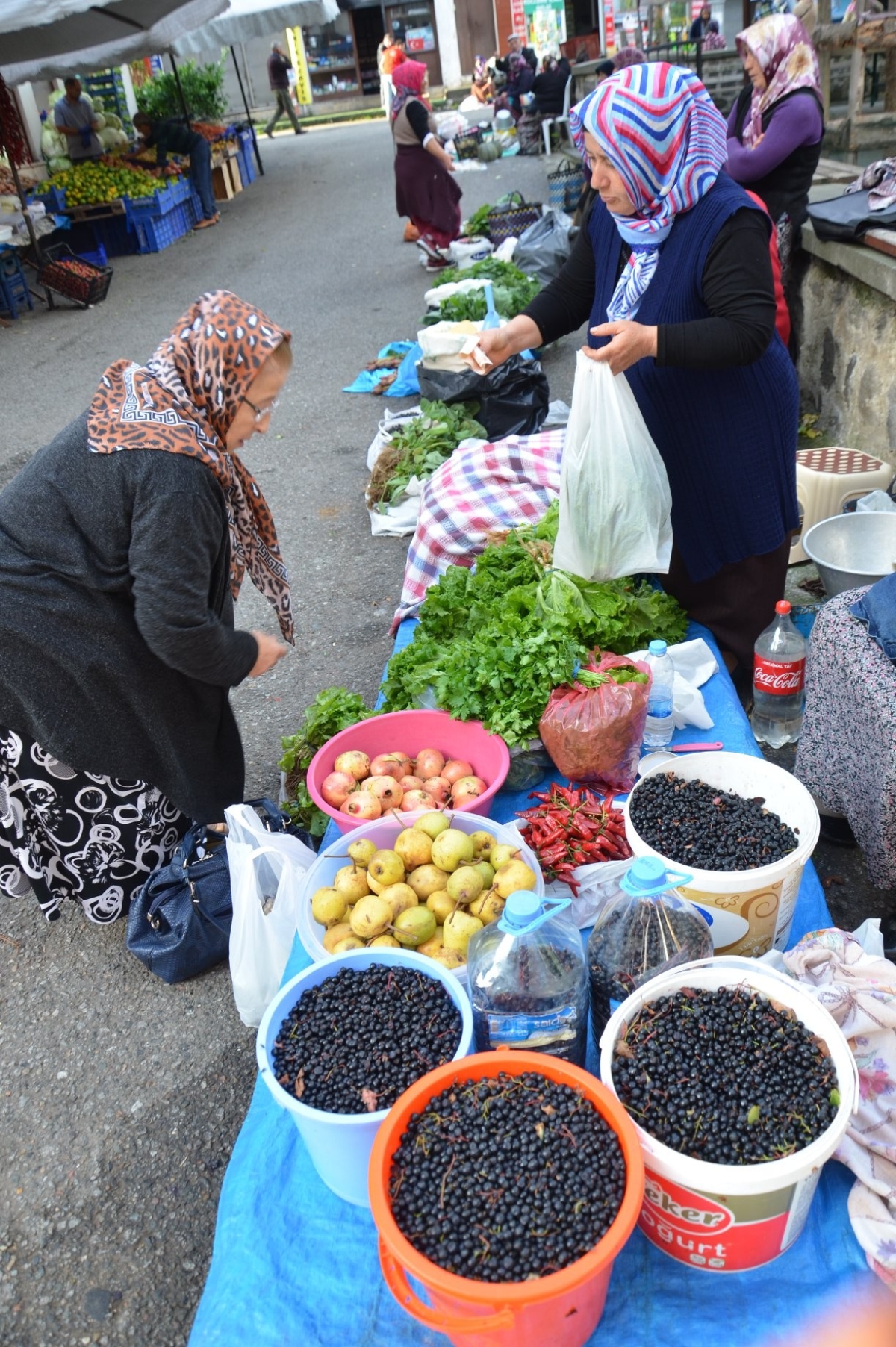 Köylü kadınlar hem üretiyor, hem de satıyor