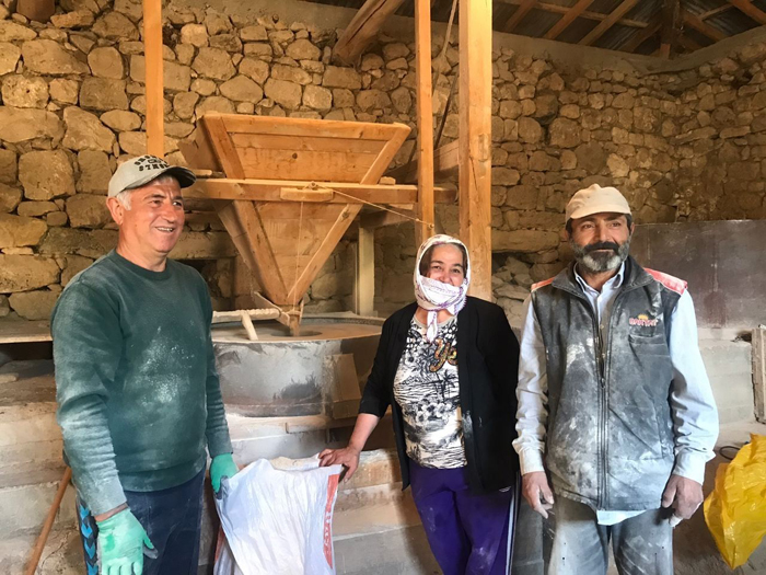 Üç yüz yıllık dede mirası değirmenin taşları dönüyor