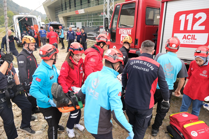 Giresun’da Nefes Kesen Sel Tatbikatı