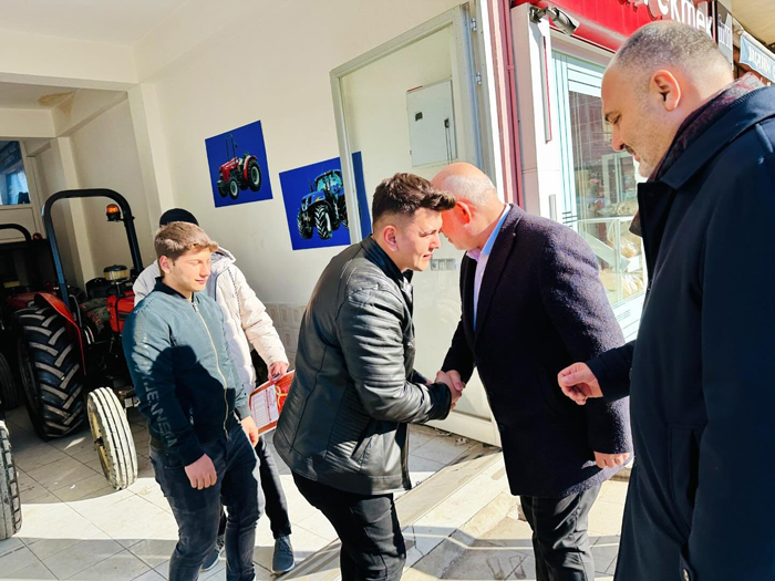 Ömer Şentürk, Seçim çalışmalarına esnaf ziyaretleriyle start verdi