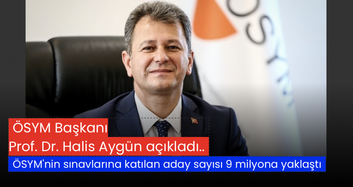Halis hoca, ÖSYM’nin Sınavlarına Katılan Aday Sayısı Açıklandı