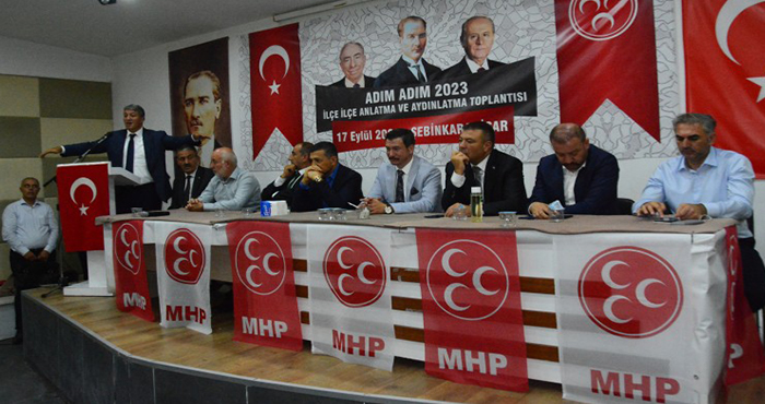 MHP Şebinkarahisar’da “Adım Adım 2023 İlçe İlçe Anlatma ve Aydınlatma Toplantısı” düzenledi
