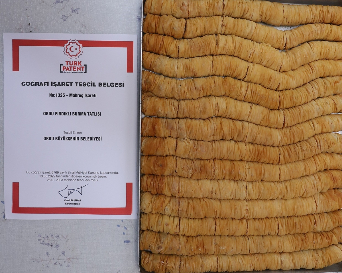 Fındıklı burma tatlısı coğrafi işaretle tescillendi
