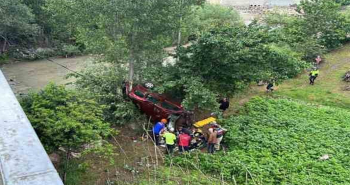 Harşit Çayı yakınında Trafik kazası 2 ölü, 3 yaralı