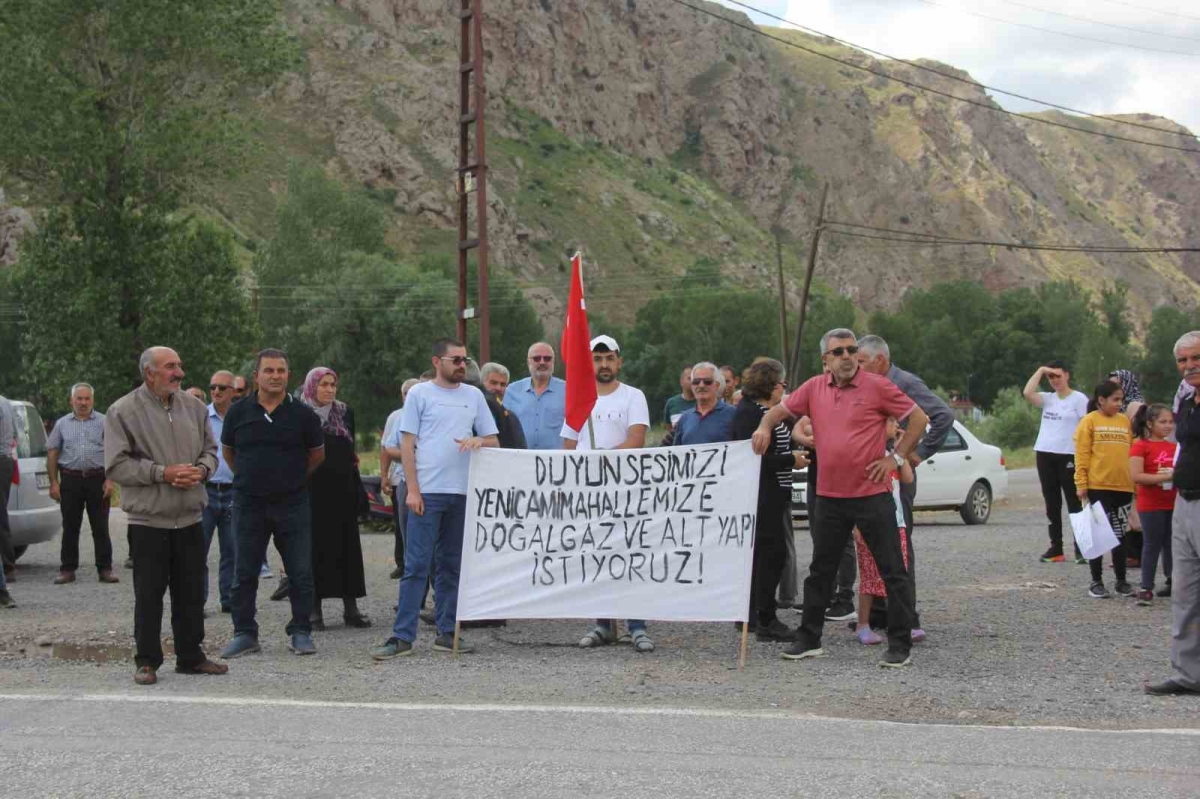 Doğalgazları olmadığı için eylem yaptılar
