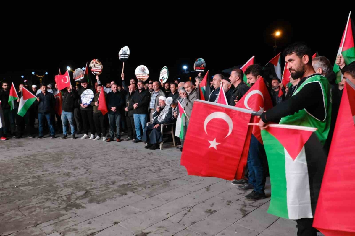 Erzincan’dan İsrail’e tepki, Filistin’e destek
