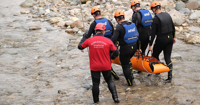 Giresun’da Nefes Kesen Sel Tatbikatı