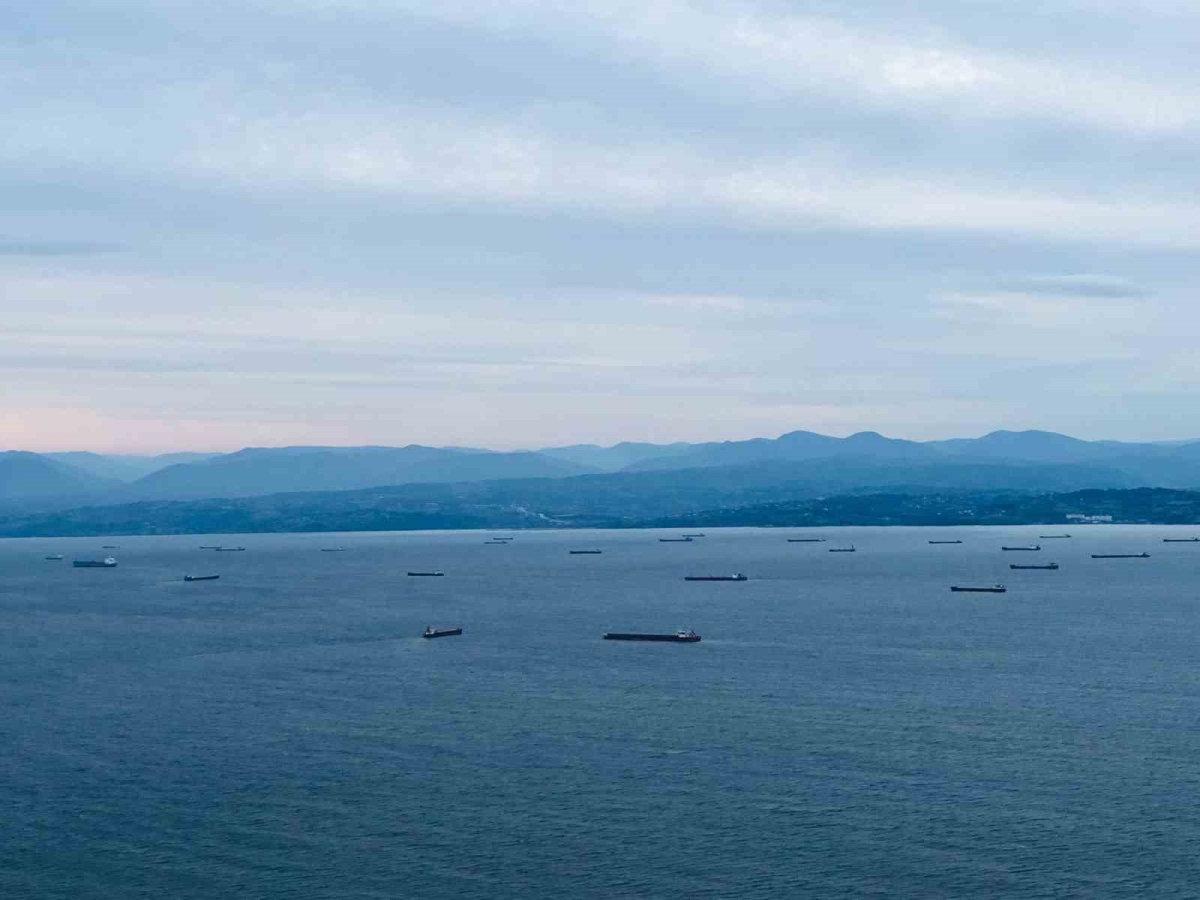 Karadeniz'de Fırtınadan kaçan gemiler limana sığındı
