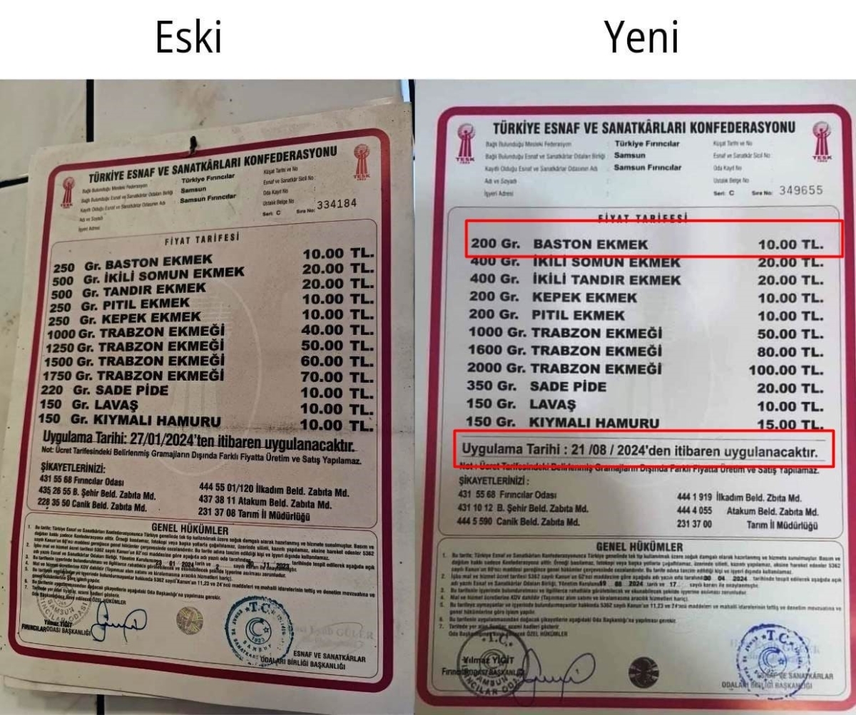 Ekmeğe gizli zamma tepki
