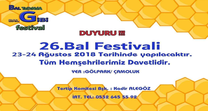 Çamoluk'ta Bal Tadında Festival 