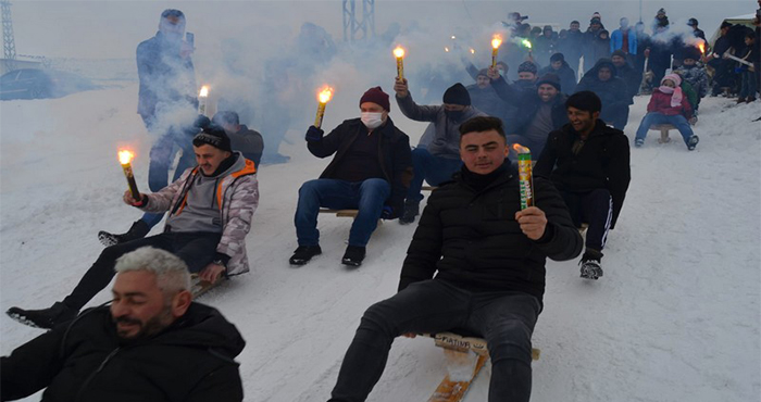 Alucra Kar festivali renkli görüntülere sahne oldu