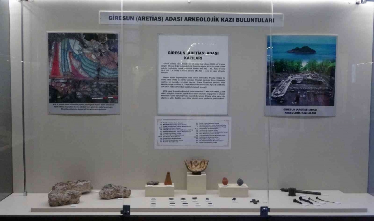 Giresun Adası’ndaki buluntular müzede sergilenmeye başlandı

