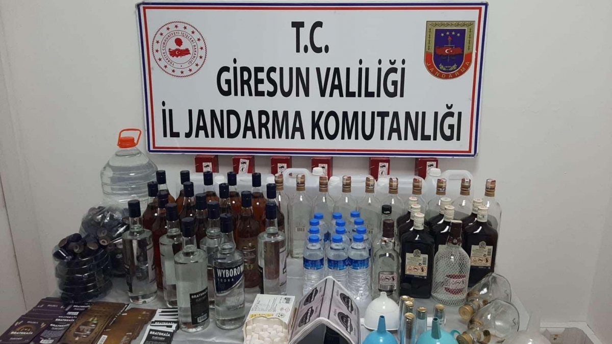 Giresun’da sahte içki operasyonu
