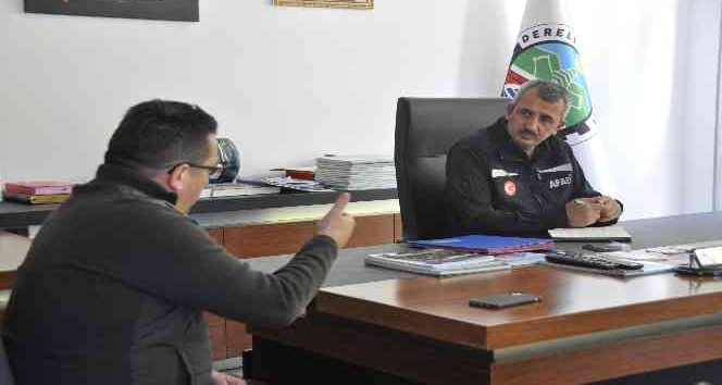 AFAD Başkanı Sezer, Dereli'de incelemelerde bulundu