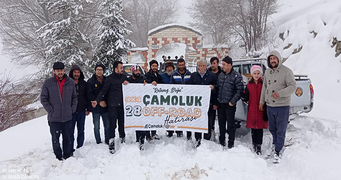 Çamoluk Off-Road tutkunları Çamoluk’ta kar safarisi yaptı